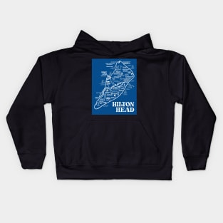 Hilton Head Map Kids Hoodie